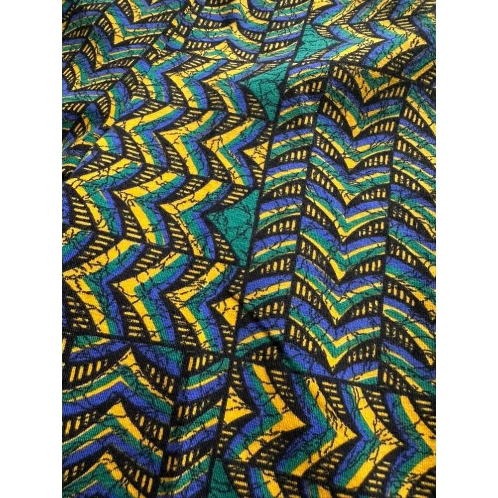 Vintage 80s 90s Dance Basics Teal Geometric Bike Shorts High Waist Cotton M